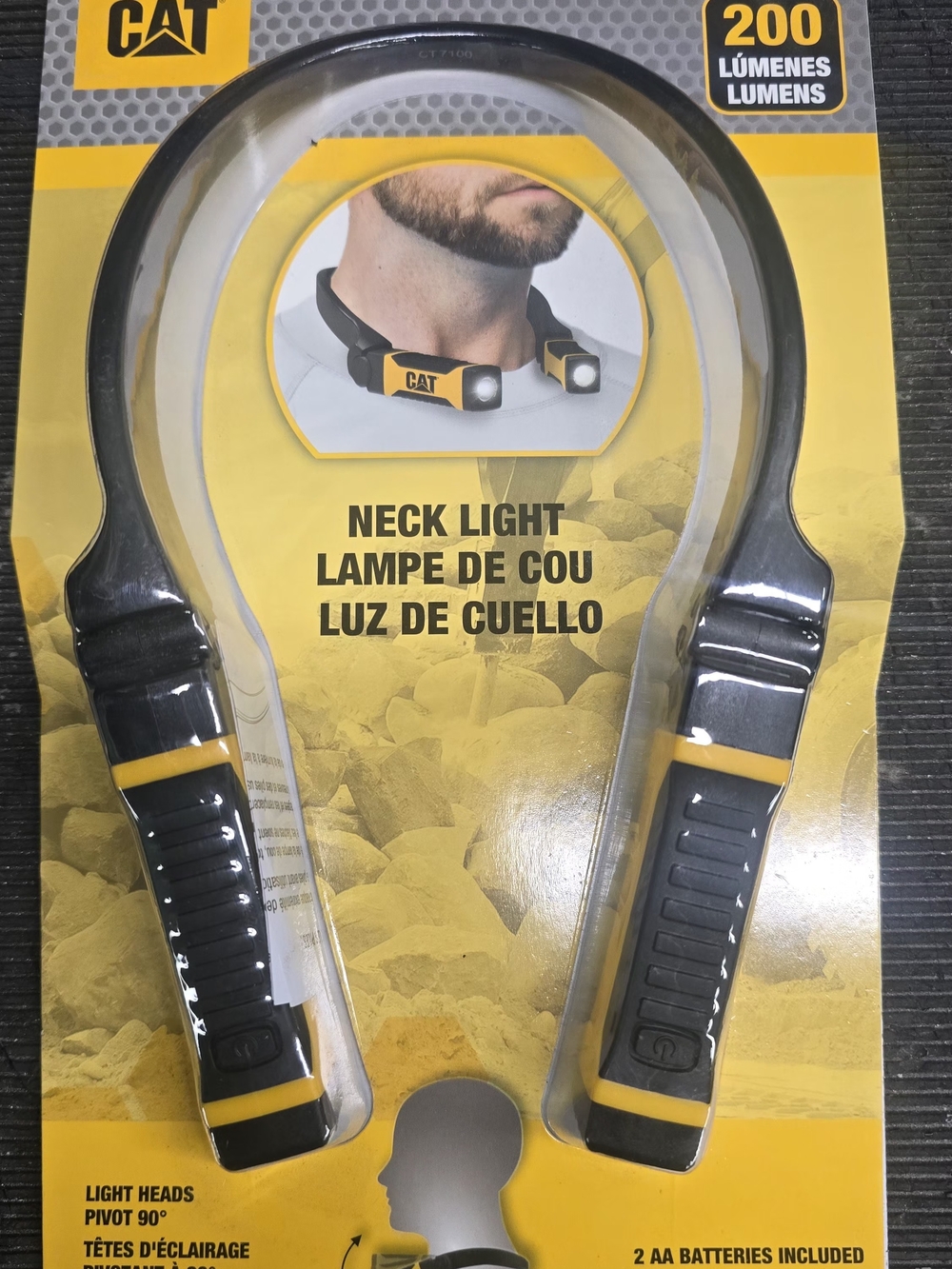 Caterpillar Black and Yellow Neck Light